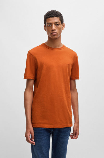 BOSS T-Shirts Regular Fit in Cotton - TEGOOD 10240843 01-50508243- Concorde Fashion#color_orange-840
