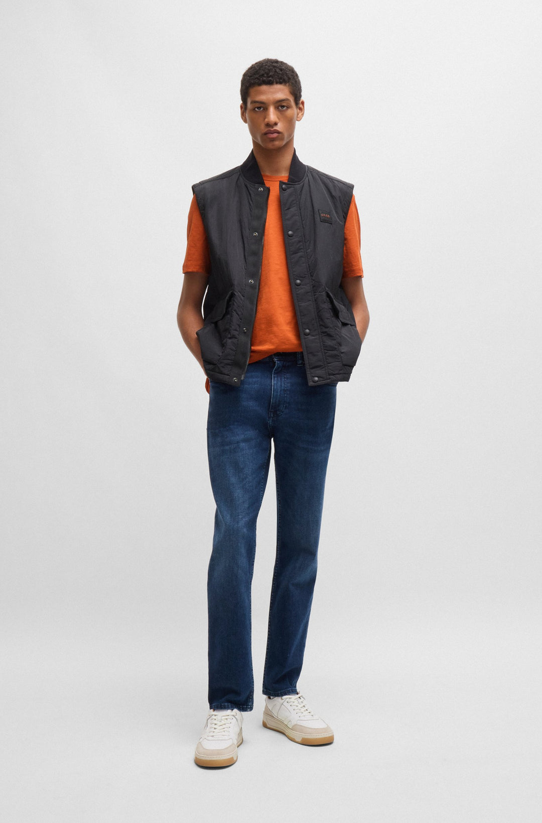 BOSS T-Shirts Regular Fit in Cotton - TEGOOD 10240843 01-50508243- Concorde Fashion#color_orange-840