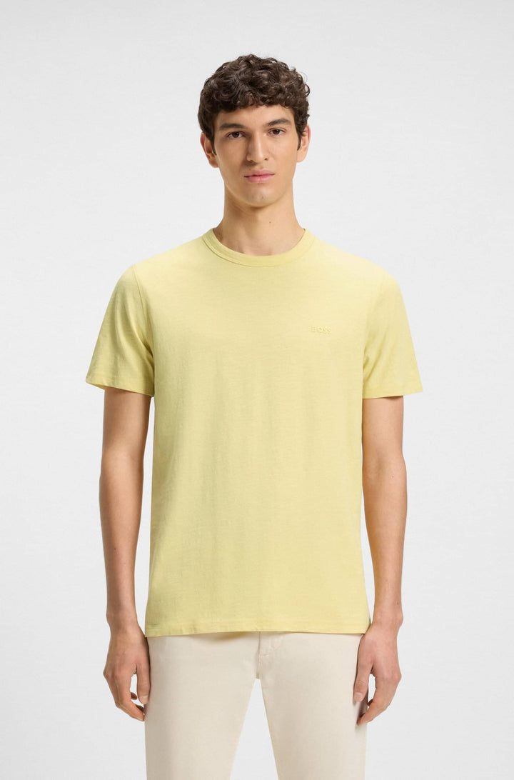 BOSS T-Shirts Regular Fit in Cotton - TEGOOD 10240843 01-50508243- Concorde Fashion#color_yellow-751