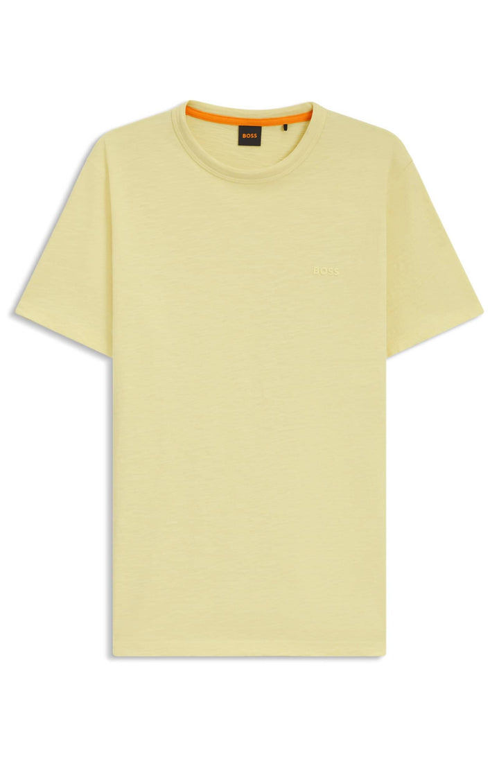 BOSS T-Shirts Regular Fit in Cotton - TEGOOD 10240843 01-50508243- Concorde Fashion#color_yellow-751