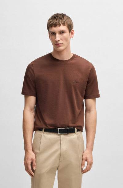 BOSS T-Shirts Regular Fit in Cotton - THOMPSON 01 10241525 01-50468347- Concorde Fashion#color_brown-204