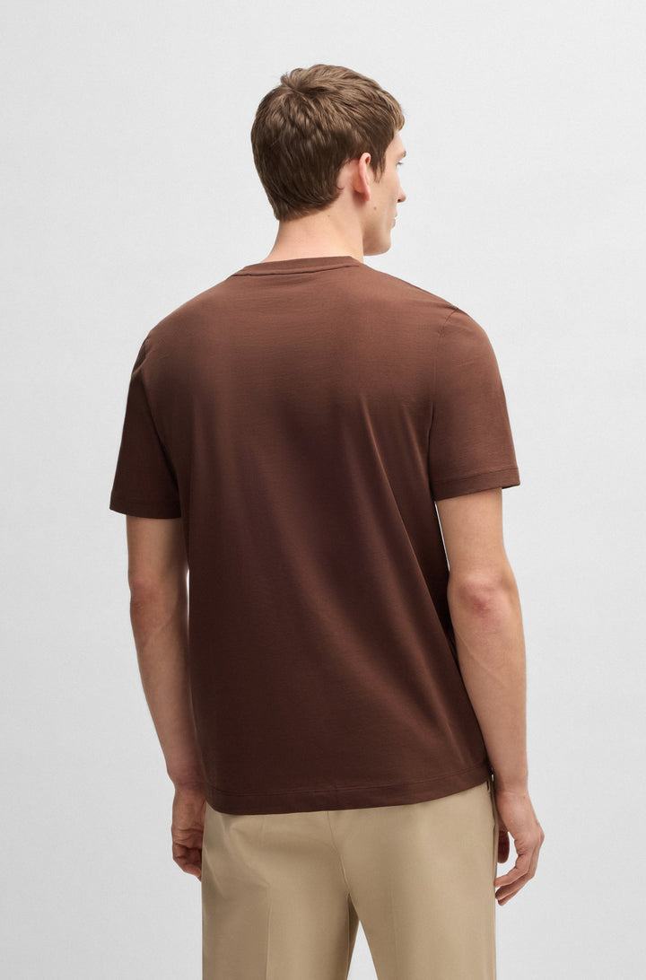BOSS T-Shirts Regular Fit in Cotton - THOMPSON 01 10241525 01-50468347- Concorde Fashion#color_brown-204