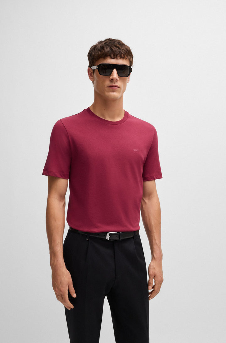 BOSS T-Shirts Regular Fit in Cotton - THOMPSON 01 10241525 01-50468347- Concorde Fashion#color_red-605