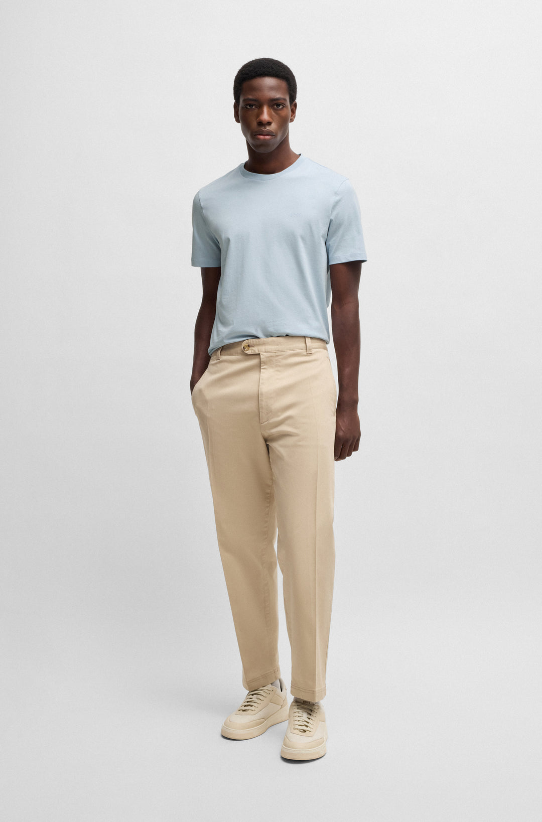 BOSS T-Shirts Regular Fit in Cotton - THOMPSON 01 10241525 01-50468347- Concorde Fashion#color_blue-454