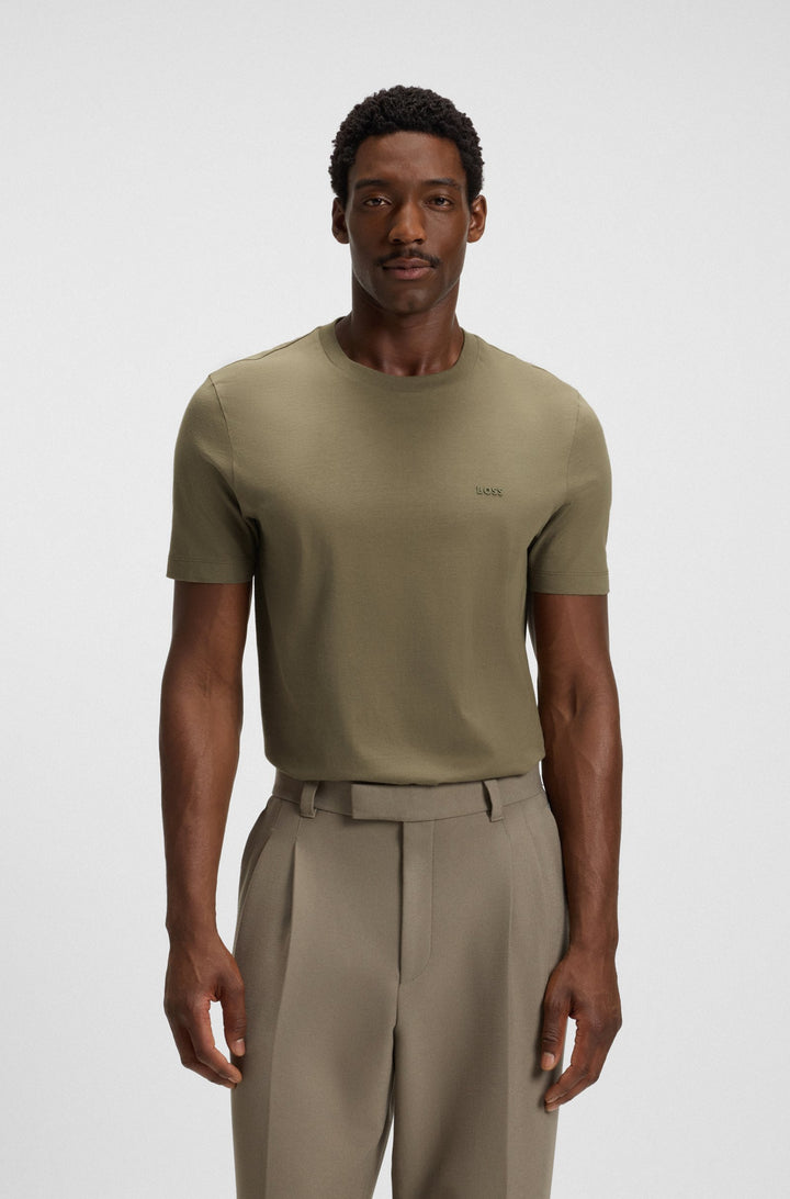 BOSS T-Shirts Regular Fit in Cotton - THOMPSON 01 10241525 01-50468347- Concorde Fashion#color_brown-245