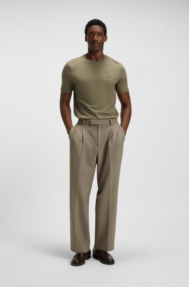 BOSS T-Shirts Regular Fit in Cotton - THOMPSON 01 10241525 01-50468347- Concorde Fashion#color_brown-245
