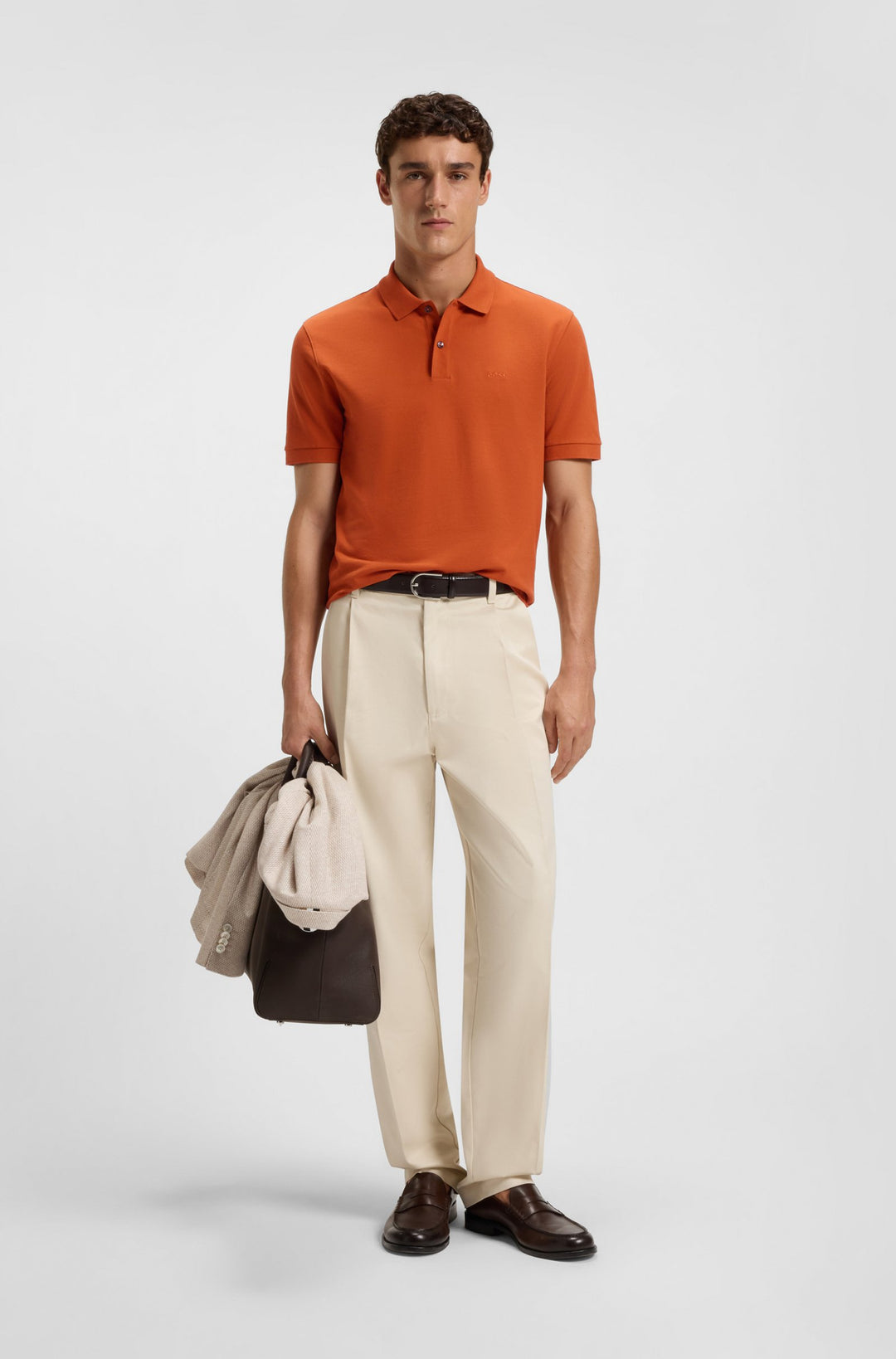 BOSS Polos Regular Fit in Cotton - PALLAS 10241531 01-50468362- Concorde Fashion#color_orange-809