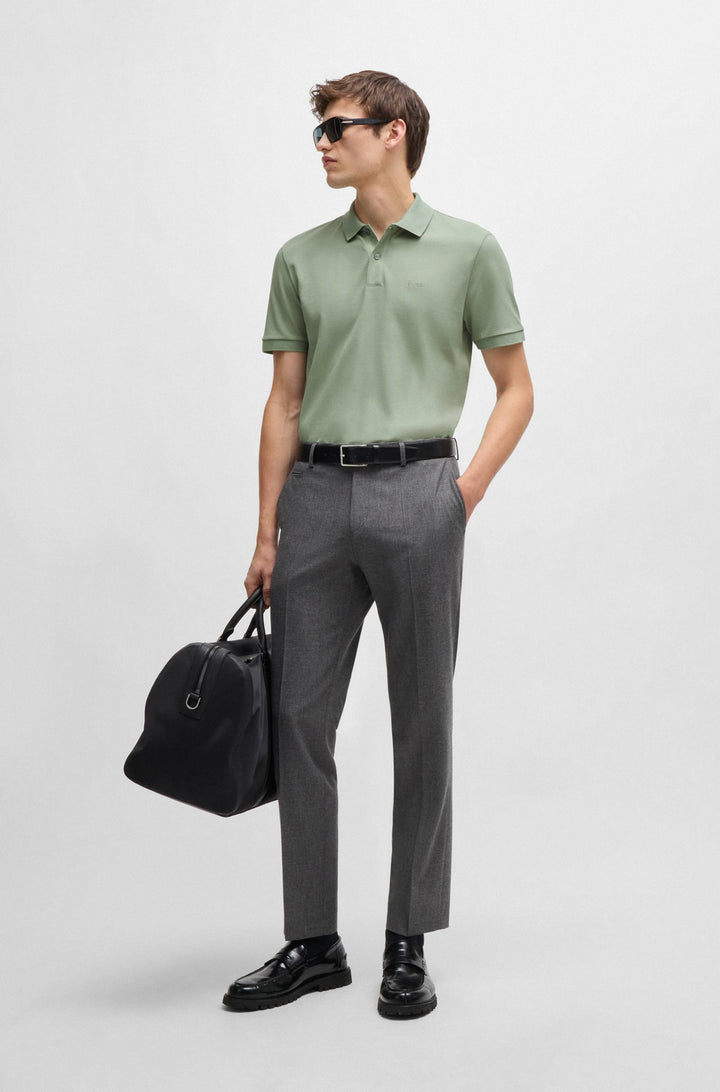 BOSS Polos Regular Fit in Cotton - PALLAS 10241531 01-50468362- Concorde Fashion#color_green-330