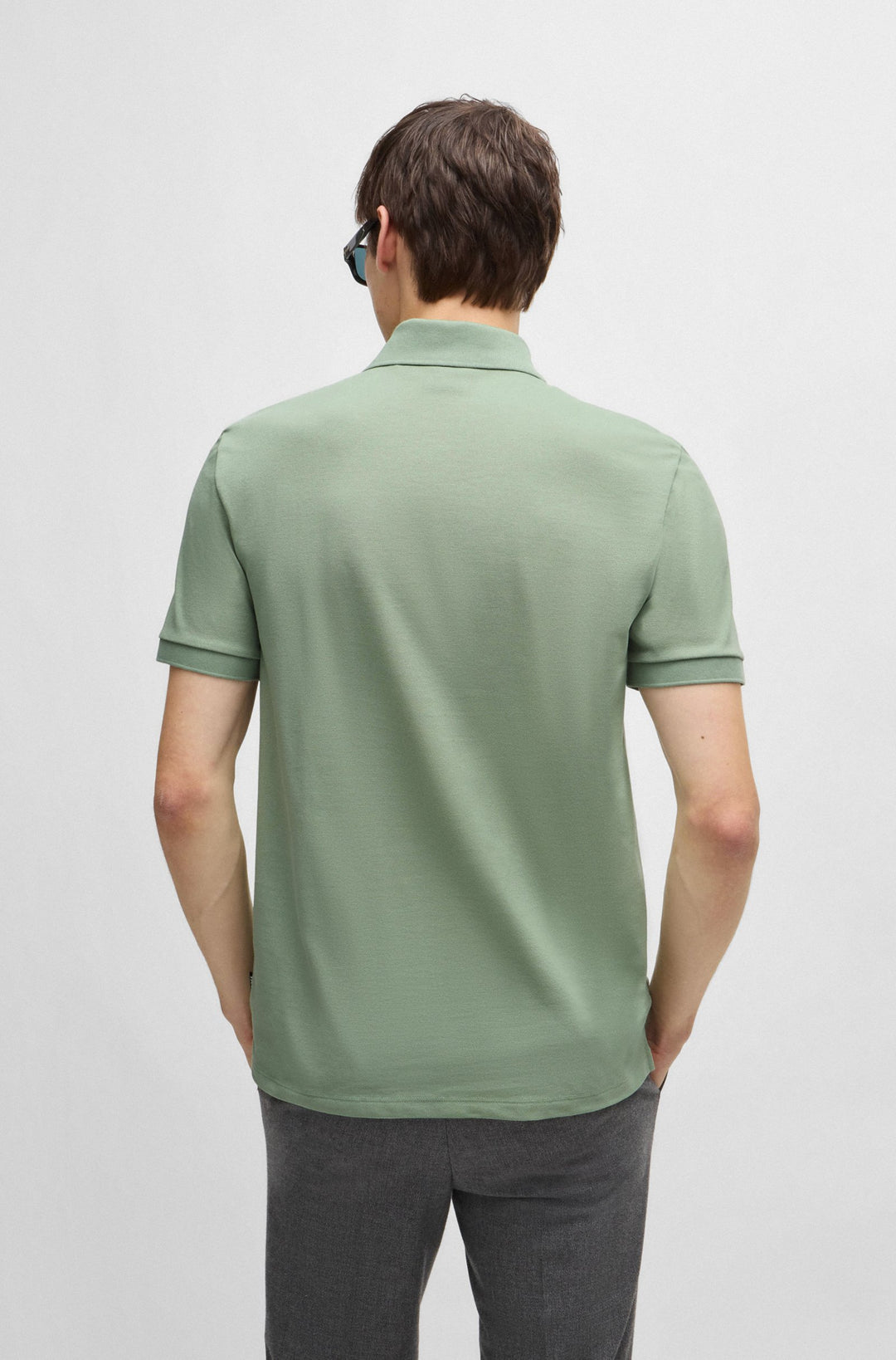 BOSS Polos Regular Fit in Cotton - PALLAS 10241531 01-50468362- Concorde Fashion#color_green-330