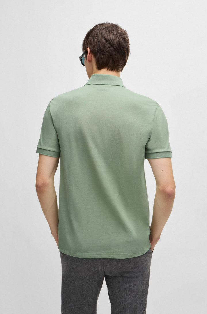 BOSS Polos Regular Fit in Cotton - PALLAS 10241531 01-50468362- Concorde Fashion#color_green-330