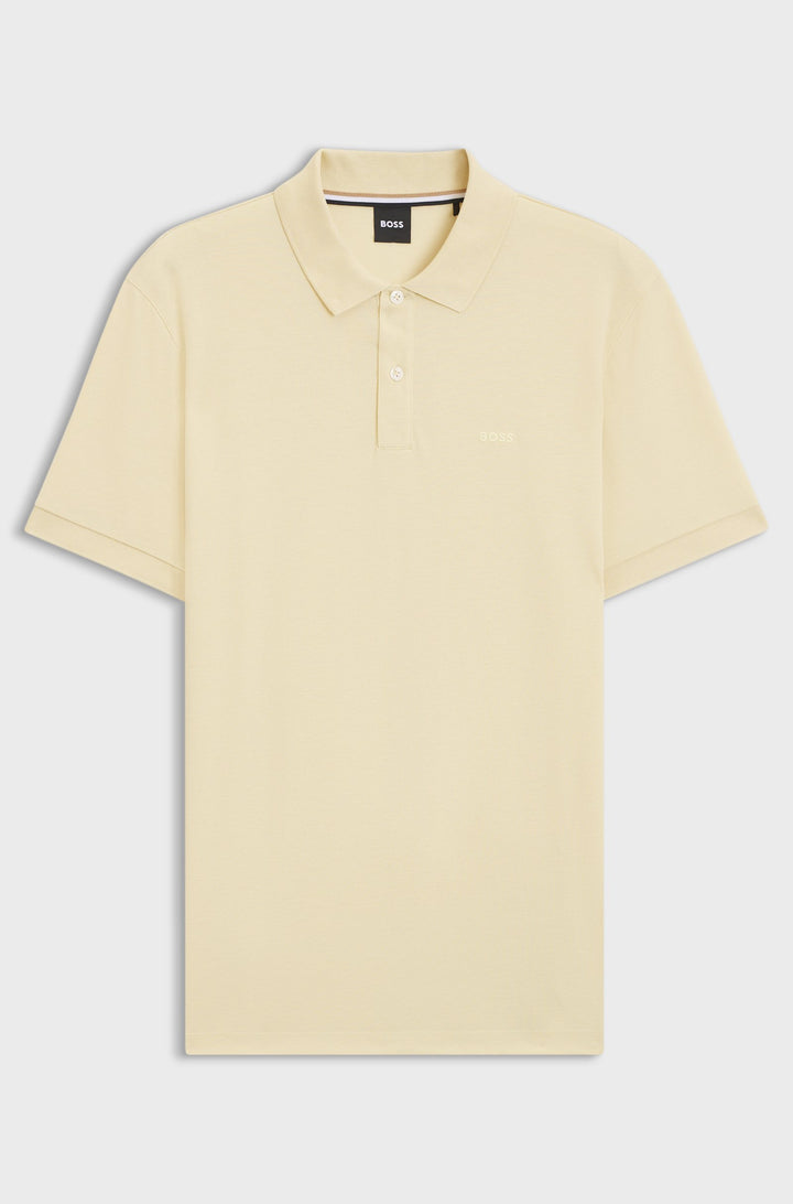 BOSS Polos Regular Fit in Cotton - PALLAS 10241531 01-50468362- Concorde Fashion#color_yellow-729