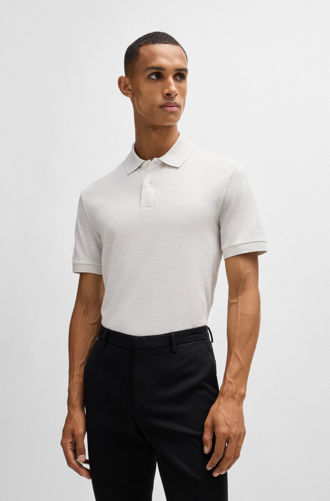 BOSS Polos Regular Fit in Cotton - PALLAS 10241531 01-50468362- Concorde Fashion#color_white-104
