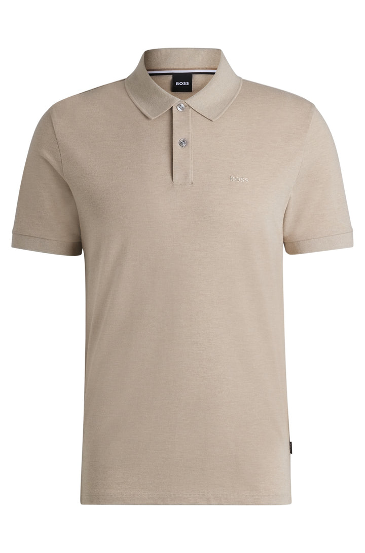 BOSS Polos Regular Fit in Cotton - PALLAS 10241531 01-50468362- Concorde Fashion#color_beige-290