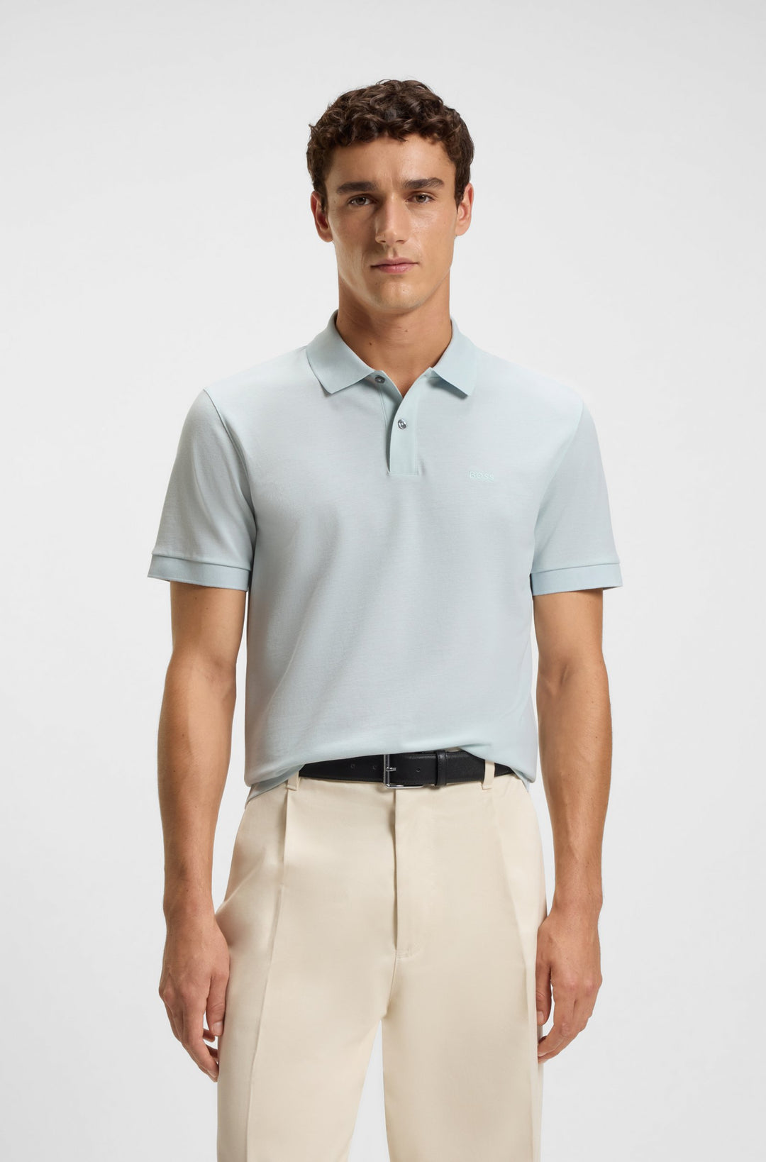 BOSS Polos Regular Fit in Cotton - PALLAS 10241531 01-50468362- Concorde Fashion#color_blue-499