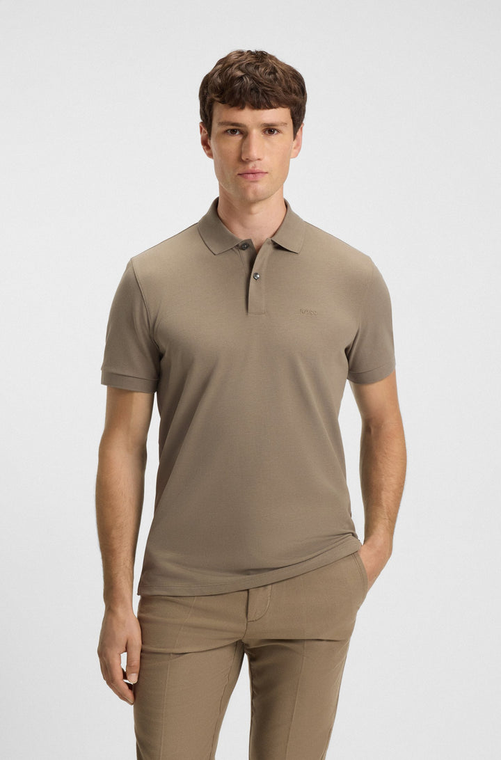BOSS Polos Regular Fit in Cotton - PALLAS 10241531 01-50468362- Concorde Fashion#color_brown-245