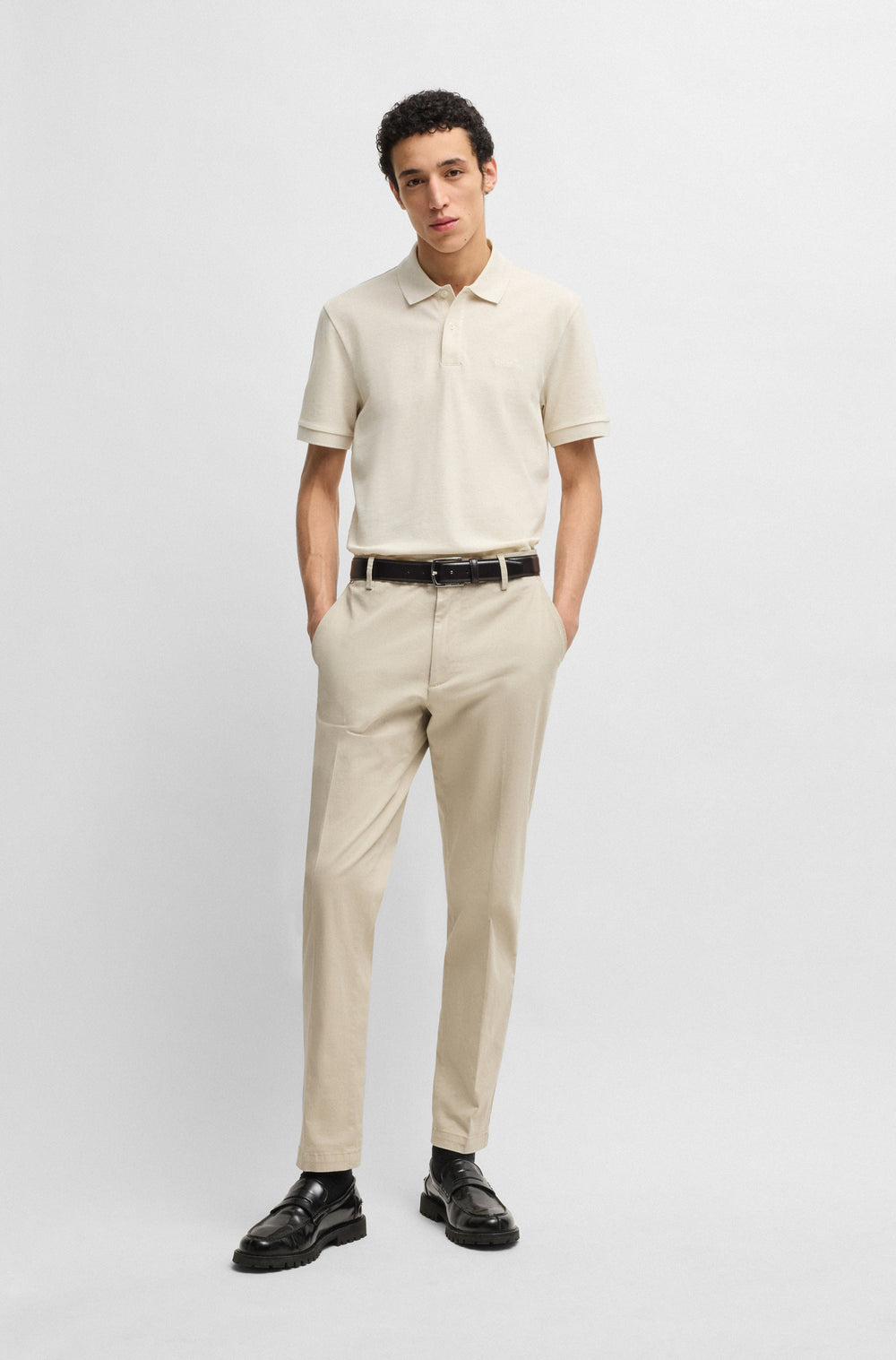 BOSS Polos Regular Fit in Cotton - PALLAS 10241531 01-50468362- Concorde Fashion#color_white-132