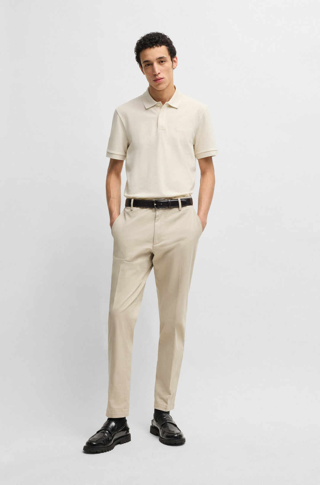 BOSS Polos Regular Fit in Cotton - PALLAS 10241531 01-50468362- Concorde Fashion#color_white-132