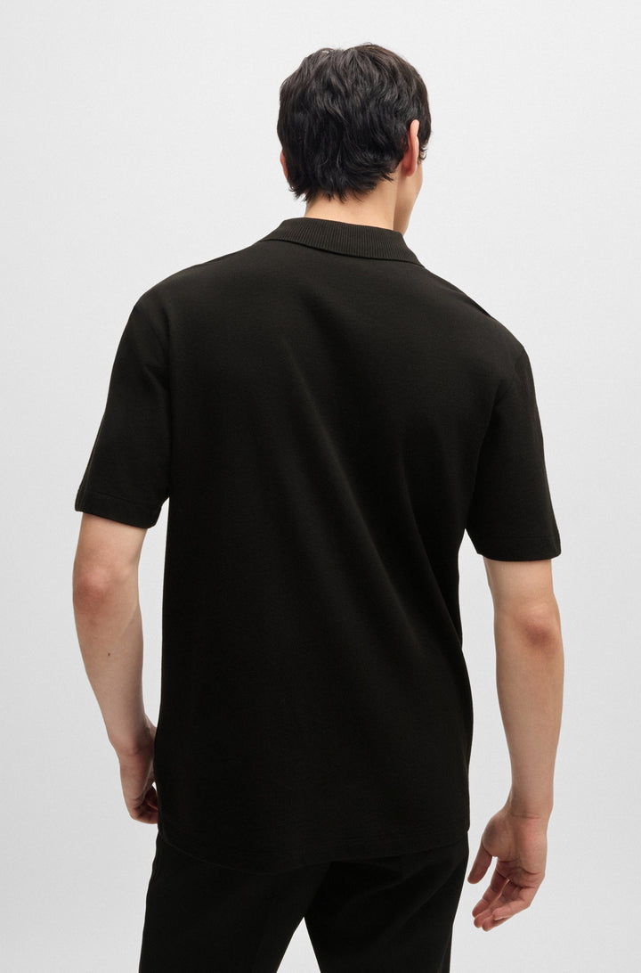 HUGO Polos Relaxed Fit in Cotton - DANGULA 10241531 01-50493206- Concorde Fashion#color_black-001