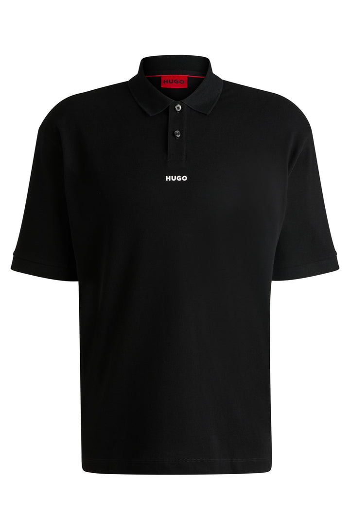 HUGO Polos Relaxed Fit in Cotton - DANGULA 10241531 01-50493206- Concorde Fashion#color_black-001