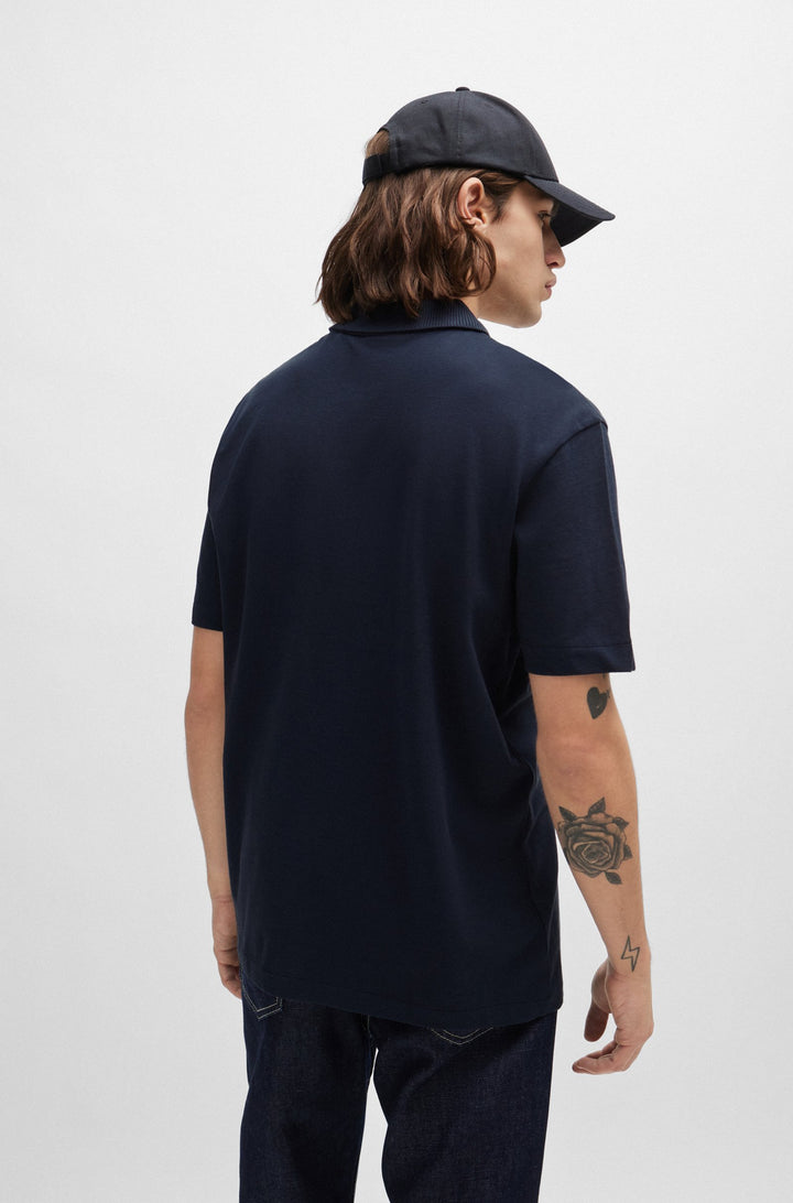 HUGO Relaxed Fit Polos in Cotton - DANGULA 10241531 01-50493206- Concorde Fashion#color_navy-405