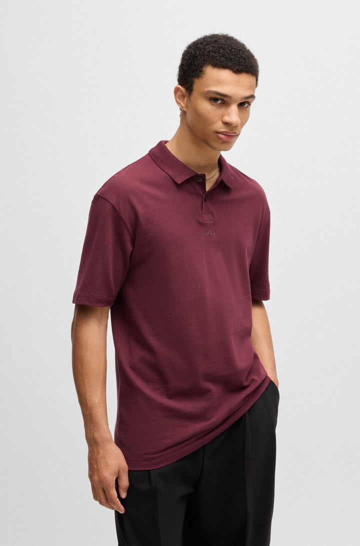 HUGO Polos Relaxed Fit in Cotton - DANGULA 10241531 01-50493206- Concorde Fashion#color_pink-654