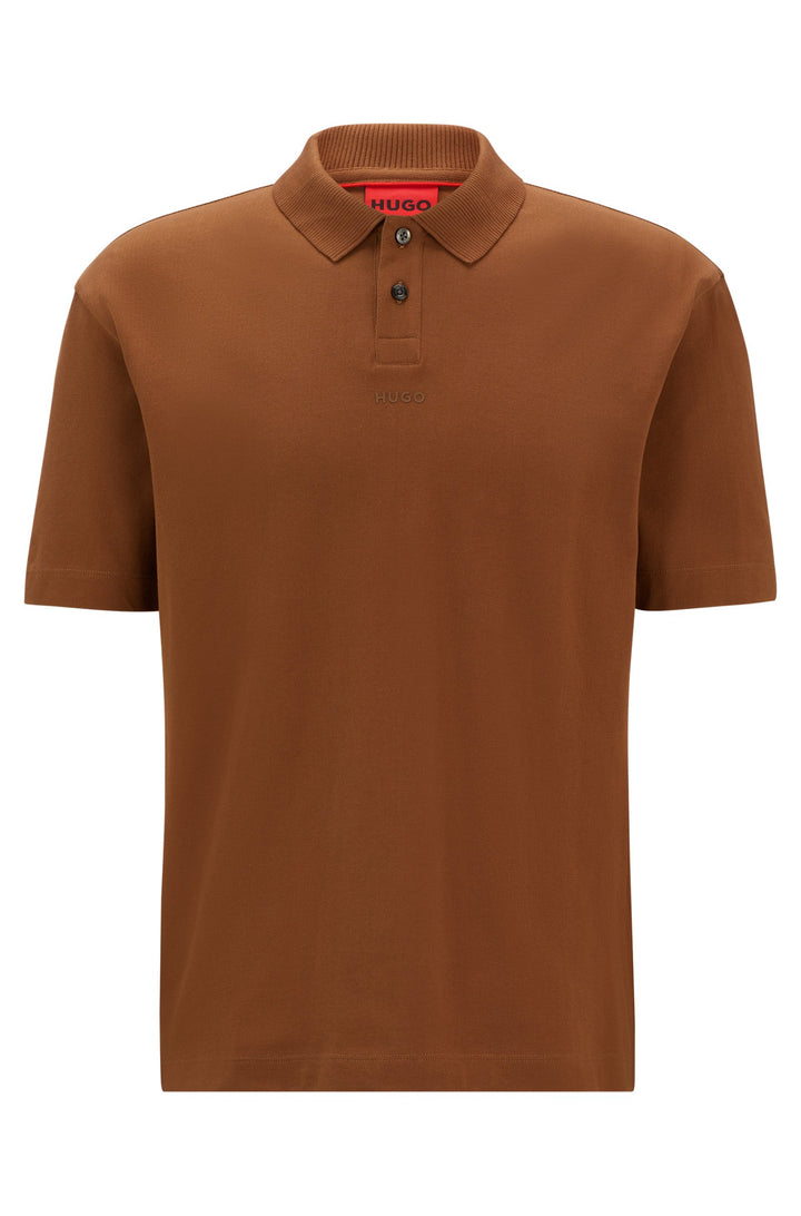 HUGO Polos Relaxed Fit in Cotton - DANGULA 10241531 01-50493206- Concorde Fashion#color_brown-212