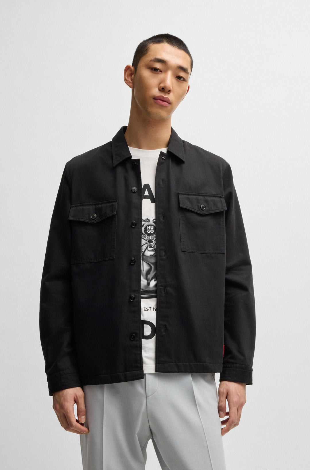 HUGO Casual Shirts Oversize Fit - ENALU 50468744Concorde Fashion#color_black-001