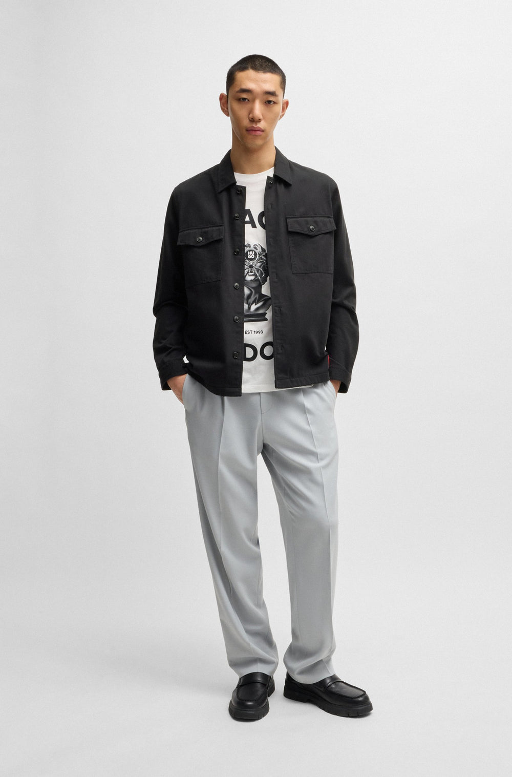 HUGO Casual Shirts Oversize Fit - ENALU 50468744Concorde Fashion#color_black-001