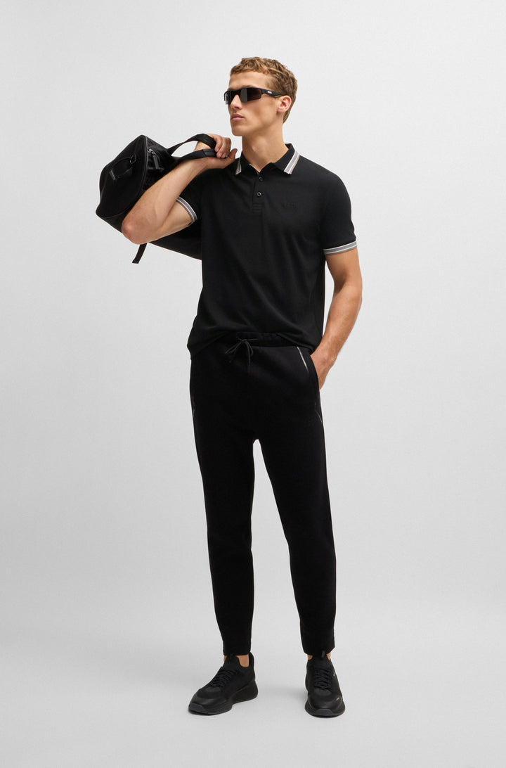 BOSS Regular Fit Polos in cotton - PADDY 10241663 01-50469055- Concorde Fashion#color_charcoal-015