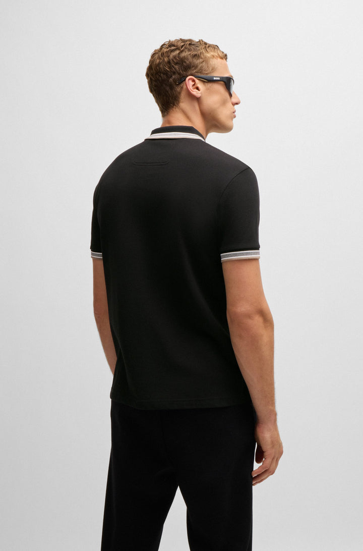 BOSS Regular Fit Polos in cotton - PADDY 10241663 01-50469055- Concorde Fashion#color_charcoal-015