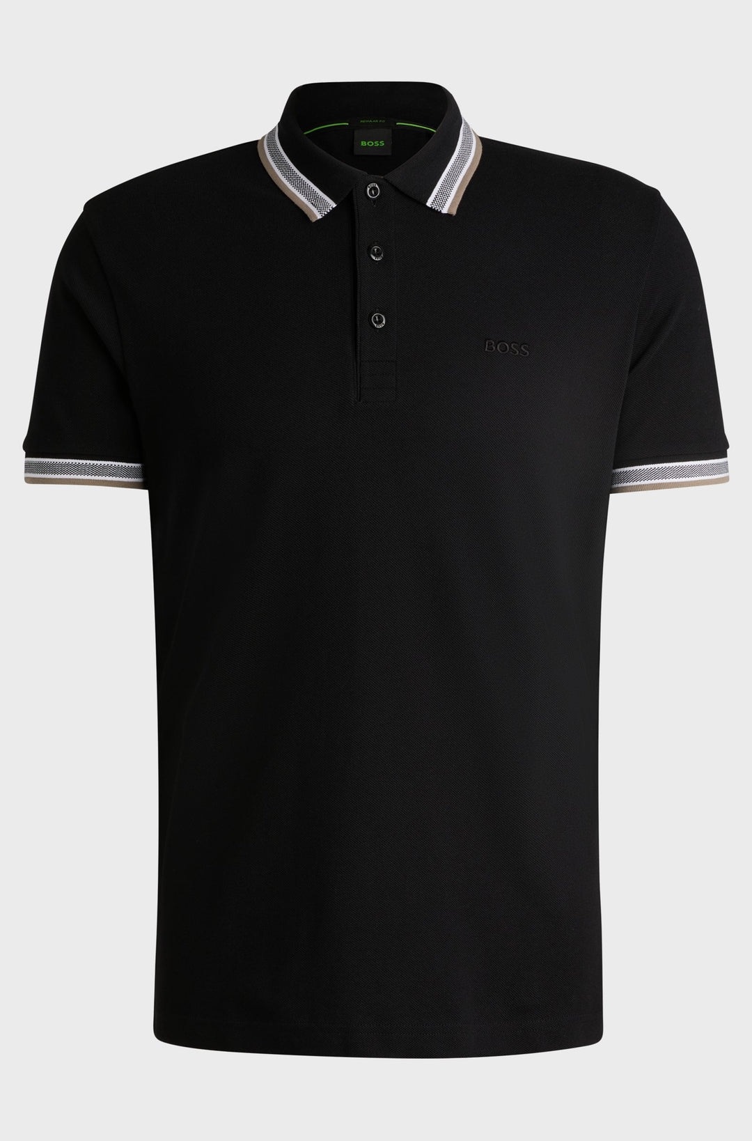 BOSS Regular Fit Polos in cotton - PADDY 10241663 01-50469055- Concorde Fashion#color_charcoal-015