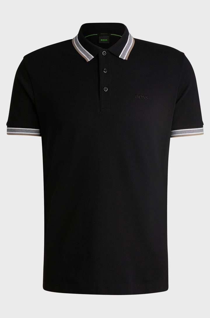 BOSS Regular Fit Polos in cotton - PADDY 10241663 01-50469055- Concorde Fashion#color_charcoal-015