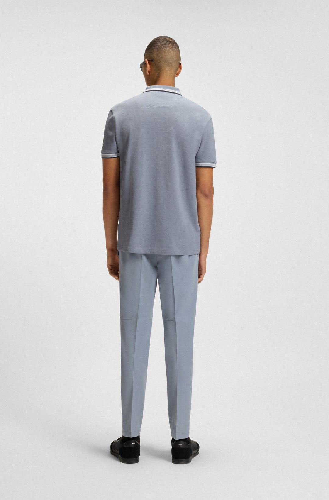 BOSS Regular Fit Polos in cotton - PADDY 10241663 01-50469055- Concorde Fashion#color_grey-026