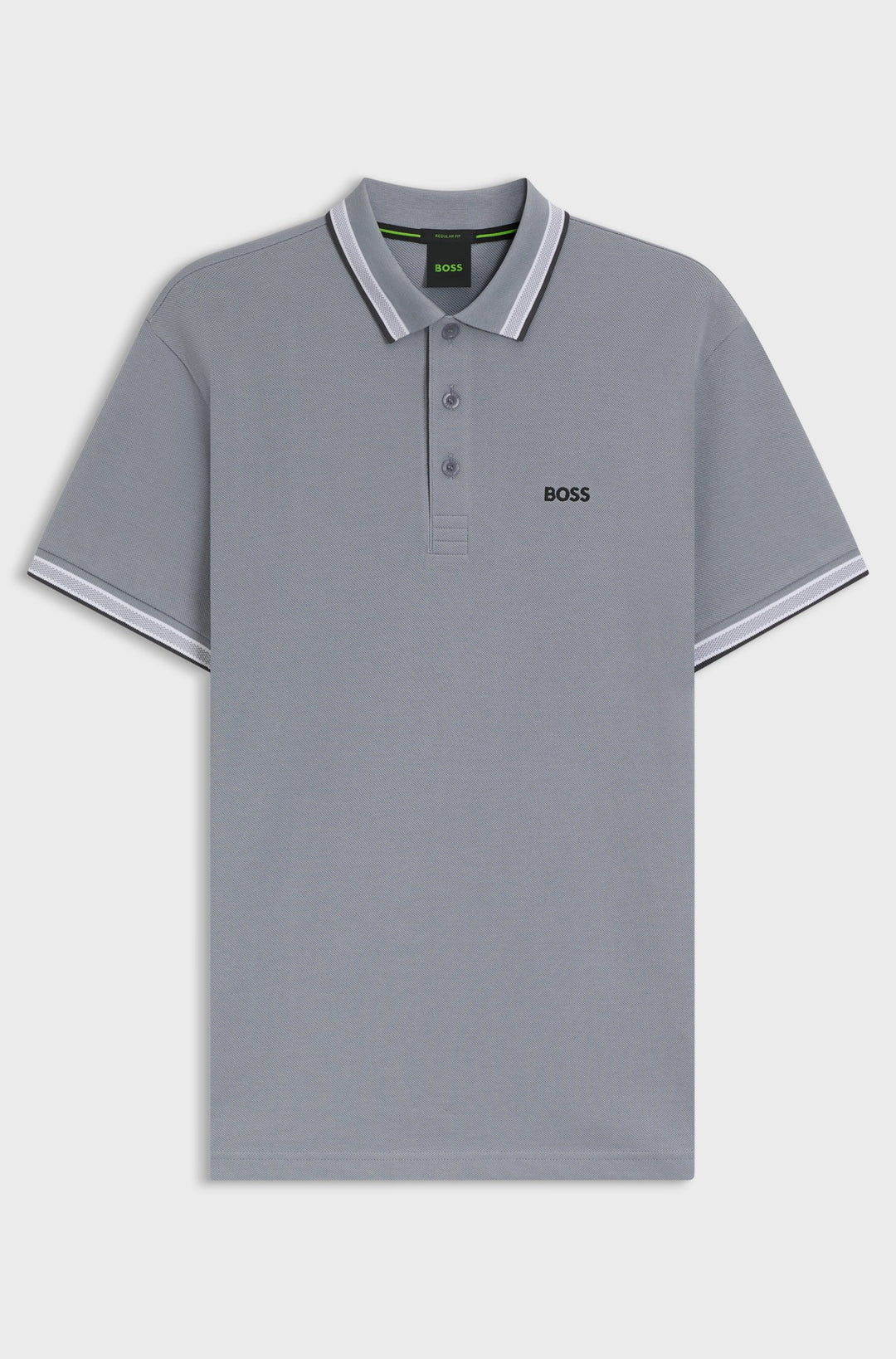 BOSS Regular Fit Polos in cotton - PADDY 10241663 01-50469055- Concorde Fashion#color_grey-026
