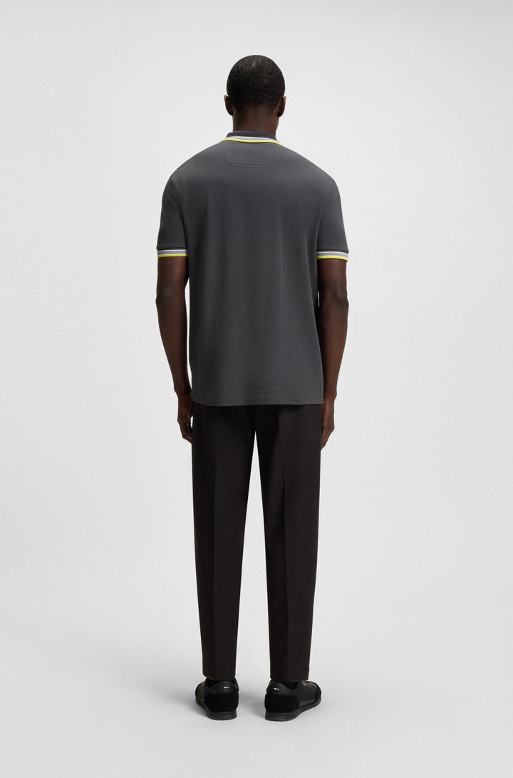 BOSS Regular Fit Polos in cotton - PADDY 10241663 01-50469055- Concorde Fashion#color_grey-029
