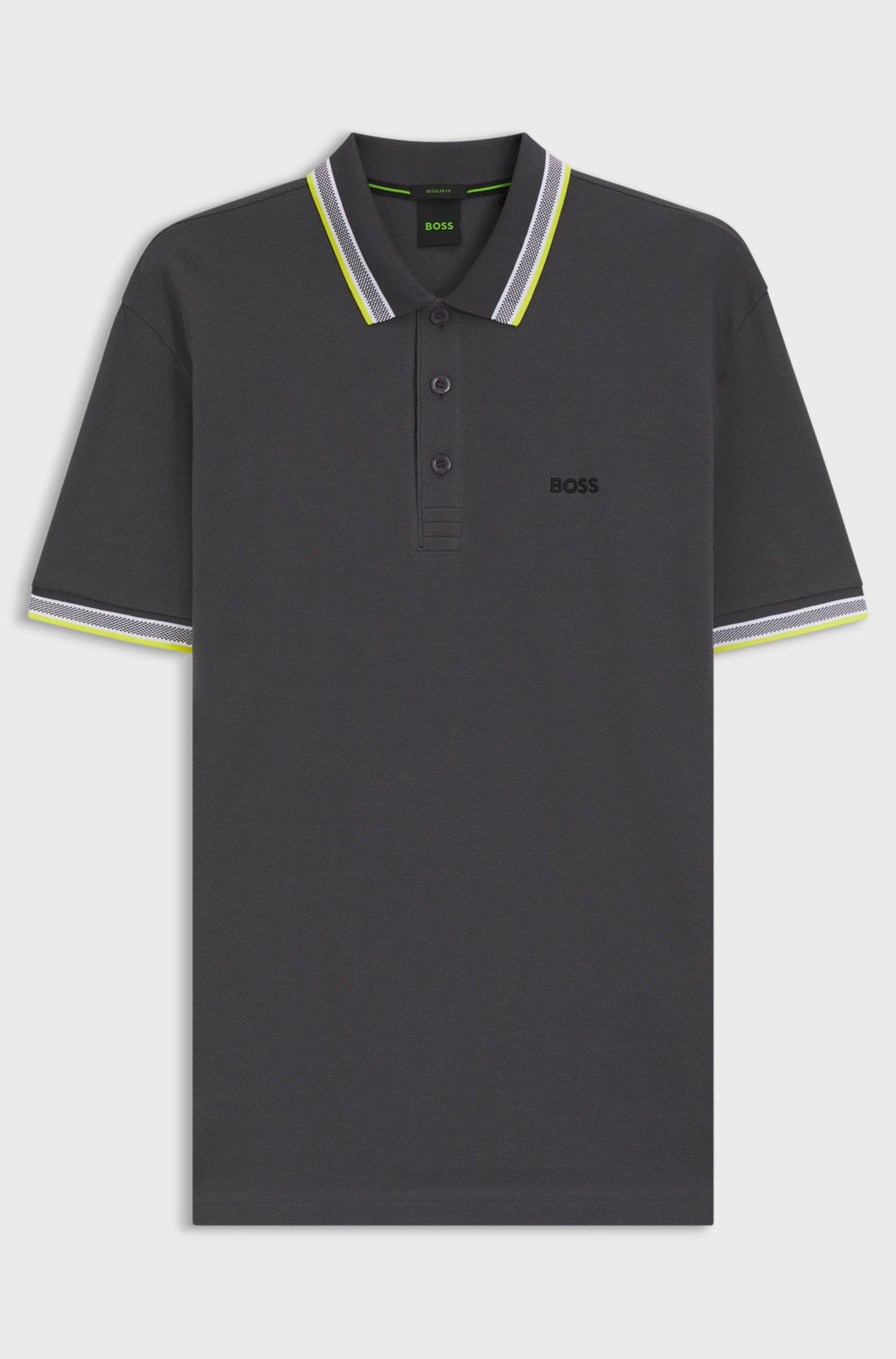 BOSS Regular Fit Polos in cotton - PADDY 10241663 01-50469055- Concorde Fashion#color_grey-029