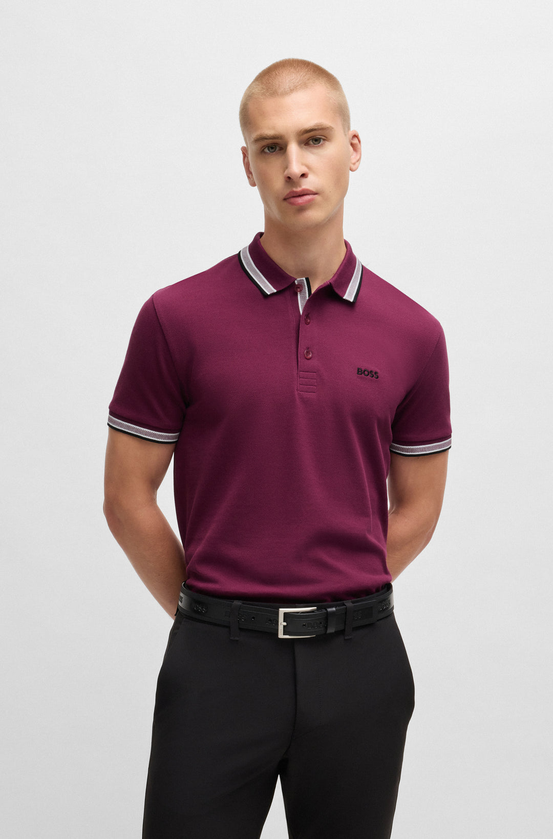 BOSS Polos Regular Fit in Cotton - PADDY 10241663 01-50469055- Concorde Fashion#color_pink-651