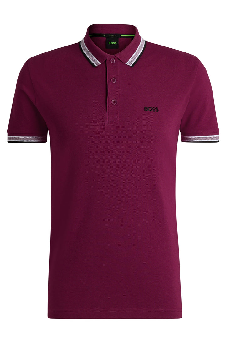 BOSS Polos Regular Fit in Cotton - PADDY 10241663 01-50469055- Concorde Fashion#color_pink-651