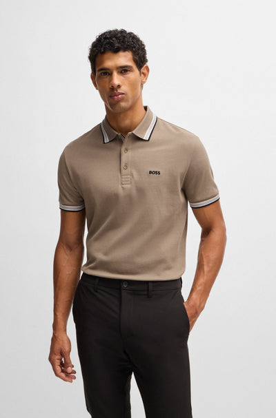BOSS Regular Fit Polos in cotton - PADDY 10241663 01-50469055- Concorde Fashion#color_green-336