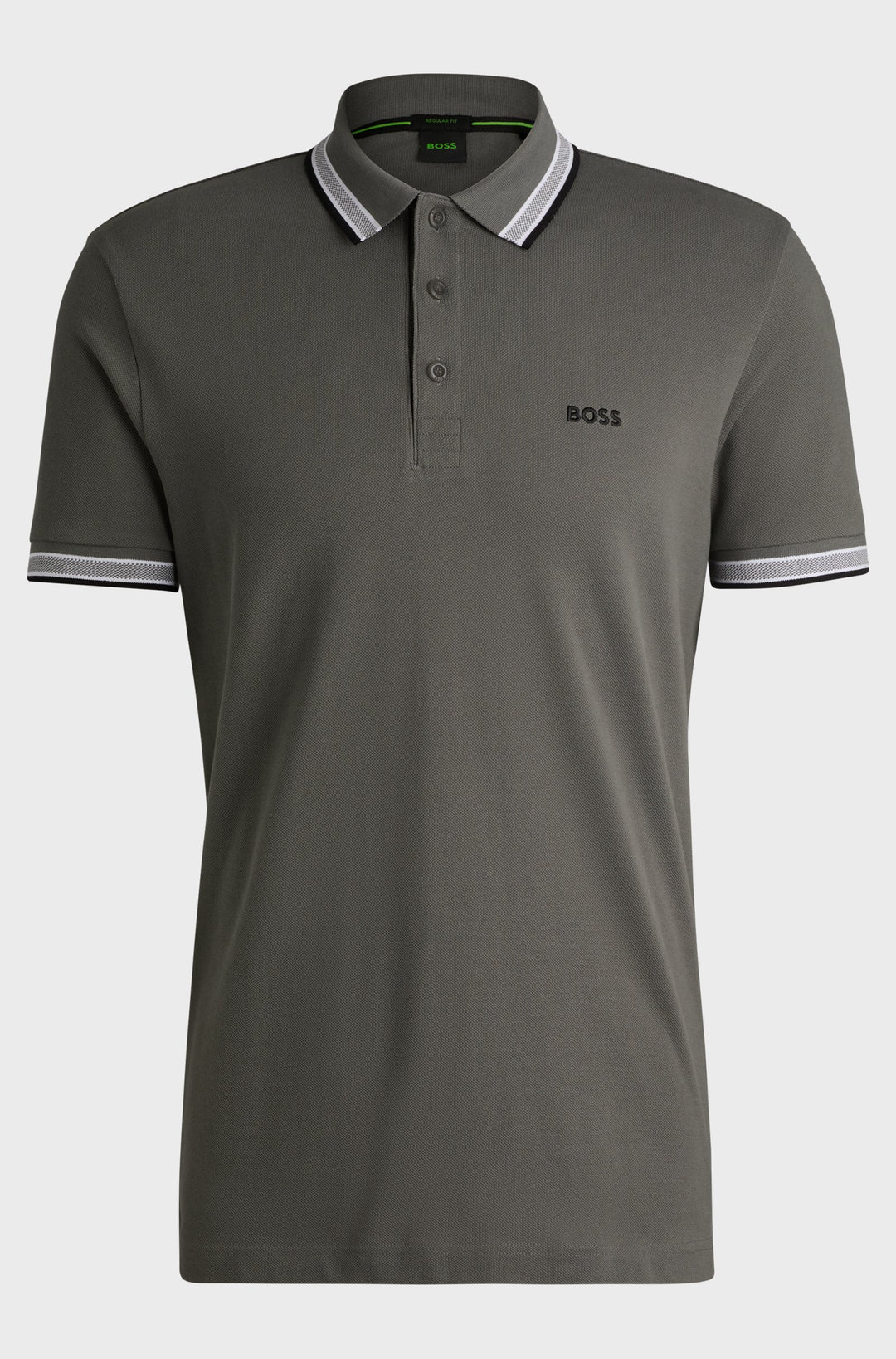 BOSS Regular Fit Polos in cotton - PADDY 10241663 01-50469055- Concorde Fashion#color_grey-054