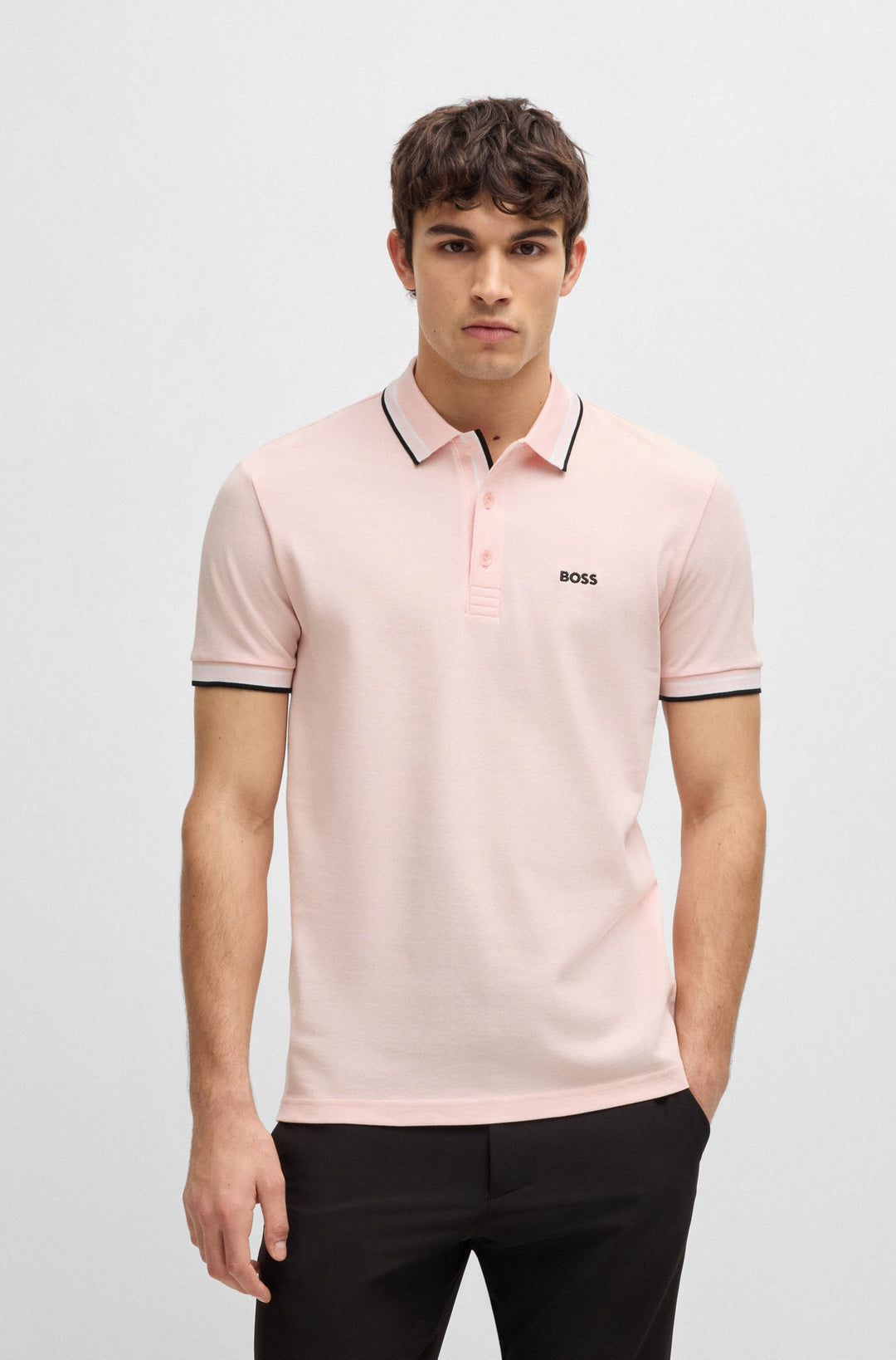 BOSS Regular Fit Polos in cotton - PADDY 10241663 01-50469055- Concorde Fashion#color_pink-689