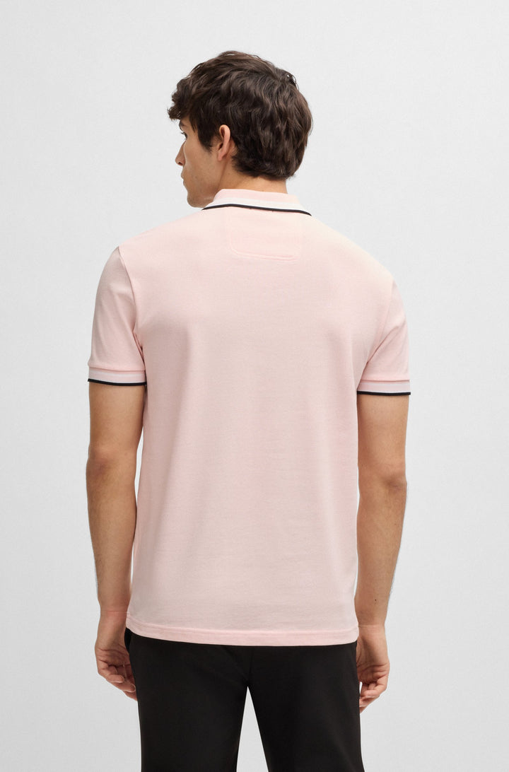 BOSS Regular Fit Polos in cotton - PADDY 10241663 01-50469055- Concorde Fashion#color_pink-689