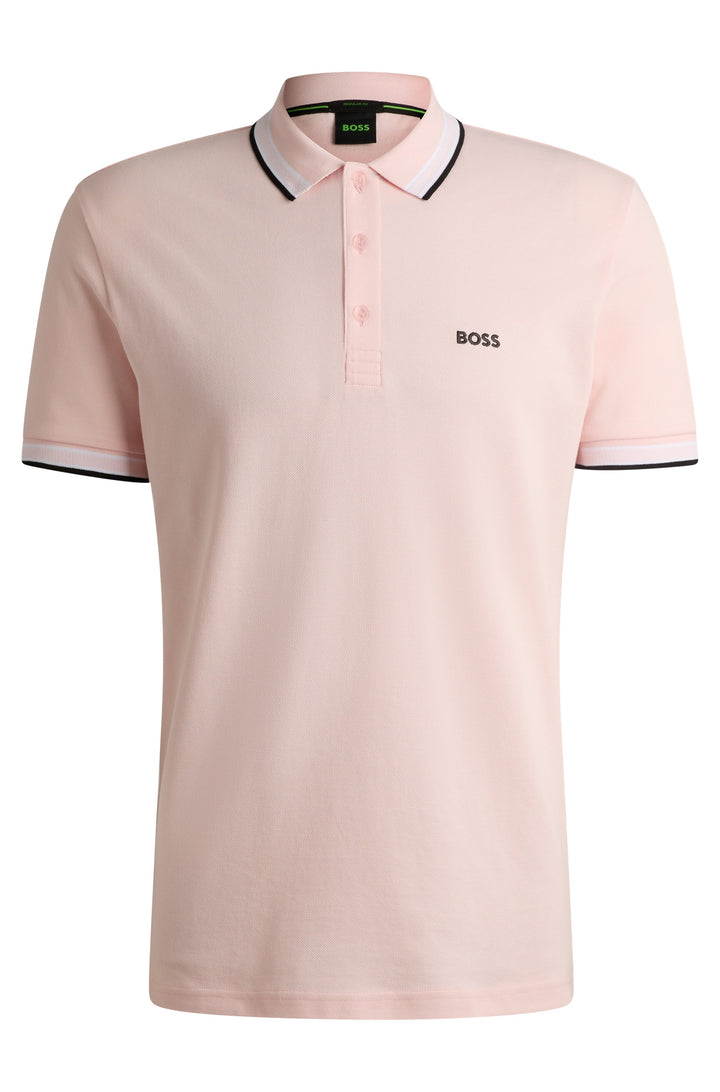 BOSS Regular Fit Polos in cotton - PADDY 10241663 01-50469055- Concorde Fashion#color_pink-689
