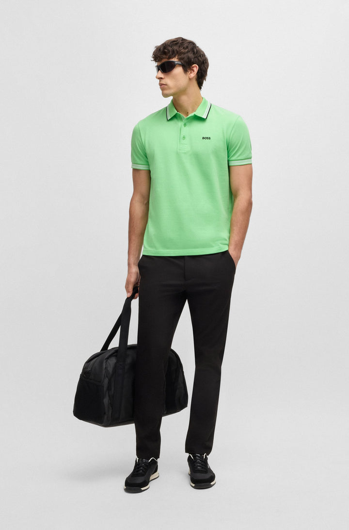 BOSS Regular Fit Polos in cotton - PADDY 10241663 01-50469055- Concorde Fashion#color_green-319