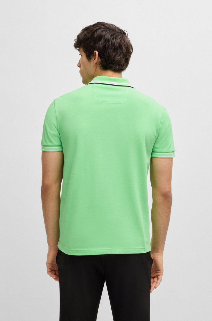 BOSS Regular Fit Polos in cotton - PADDY 10241663 01-50469055- Concorde Fashion#color_green-319
