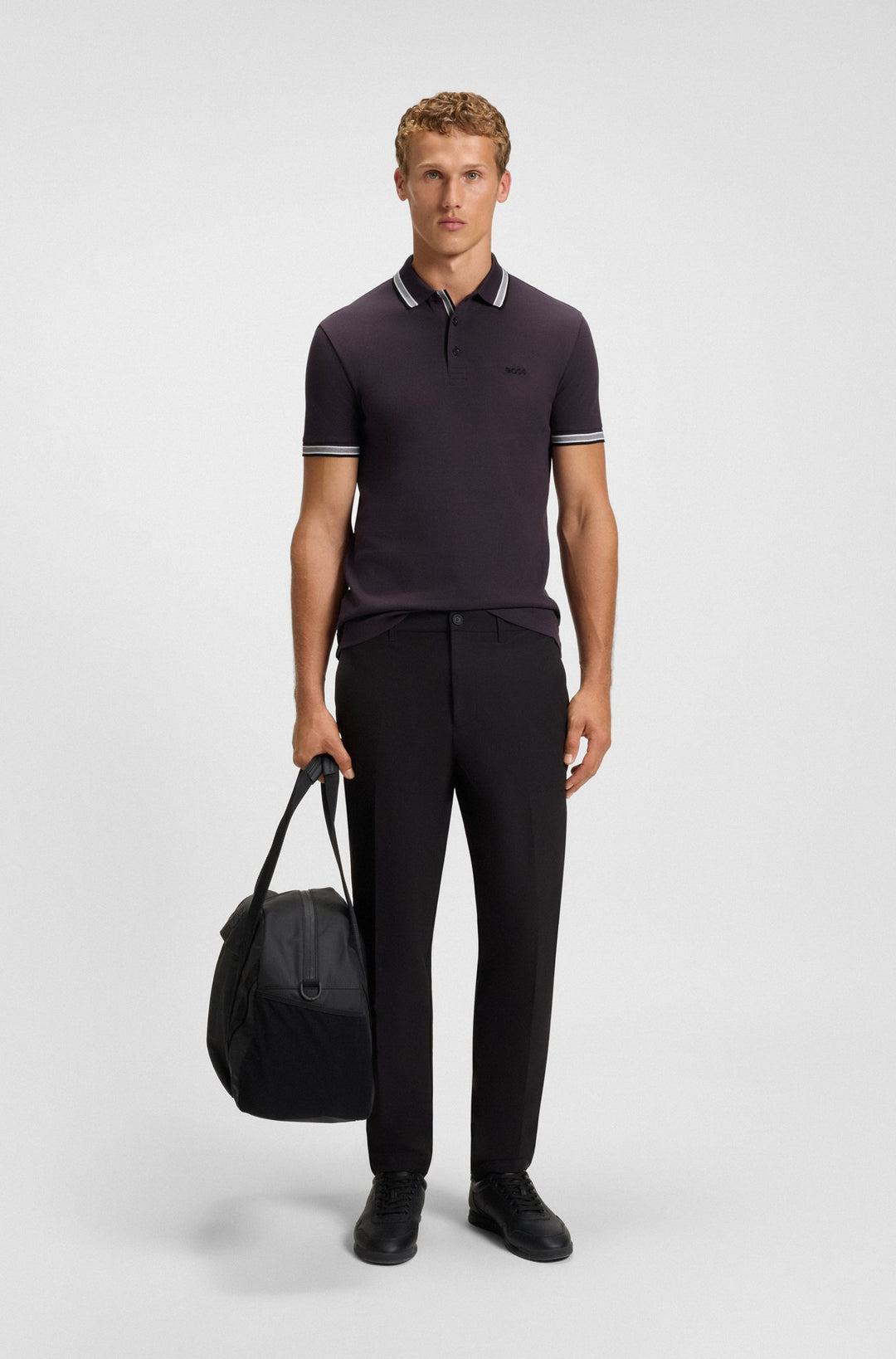 BOSS Regular Fit Polos in cotton - PADDY 10241663 01-50469055- Concorde Fashion#color_purple-517