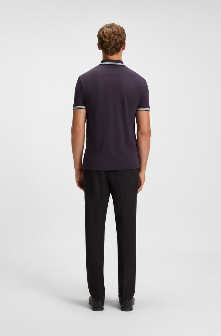 BOSS Regular Fit Polos in cotton - PADDY 10241663 01-50469055- Concorde Fashion#color_purple-517