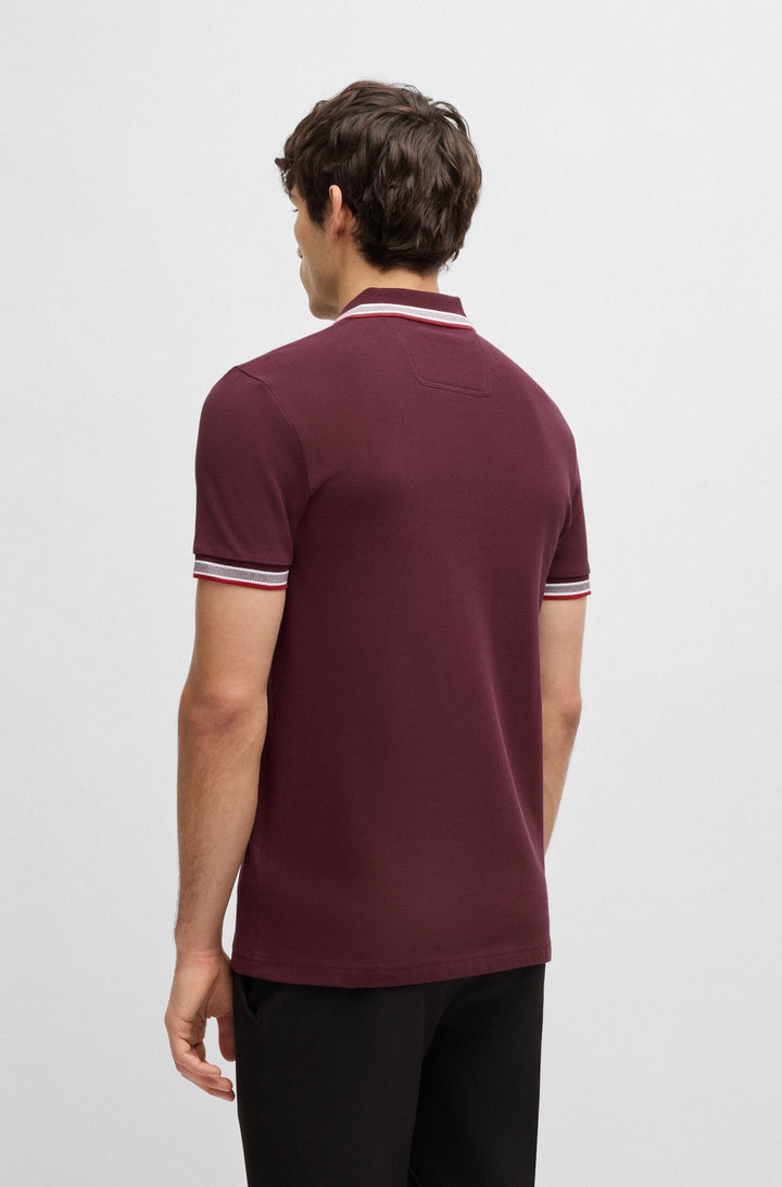 BOSS Regular Fit Polos in cotton - PADDY 10241663 01-50469055- Concorde Fashion#color_red-614