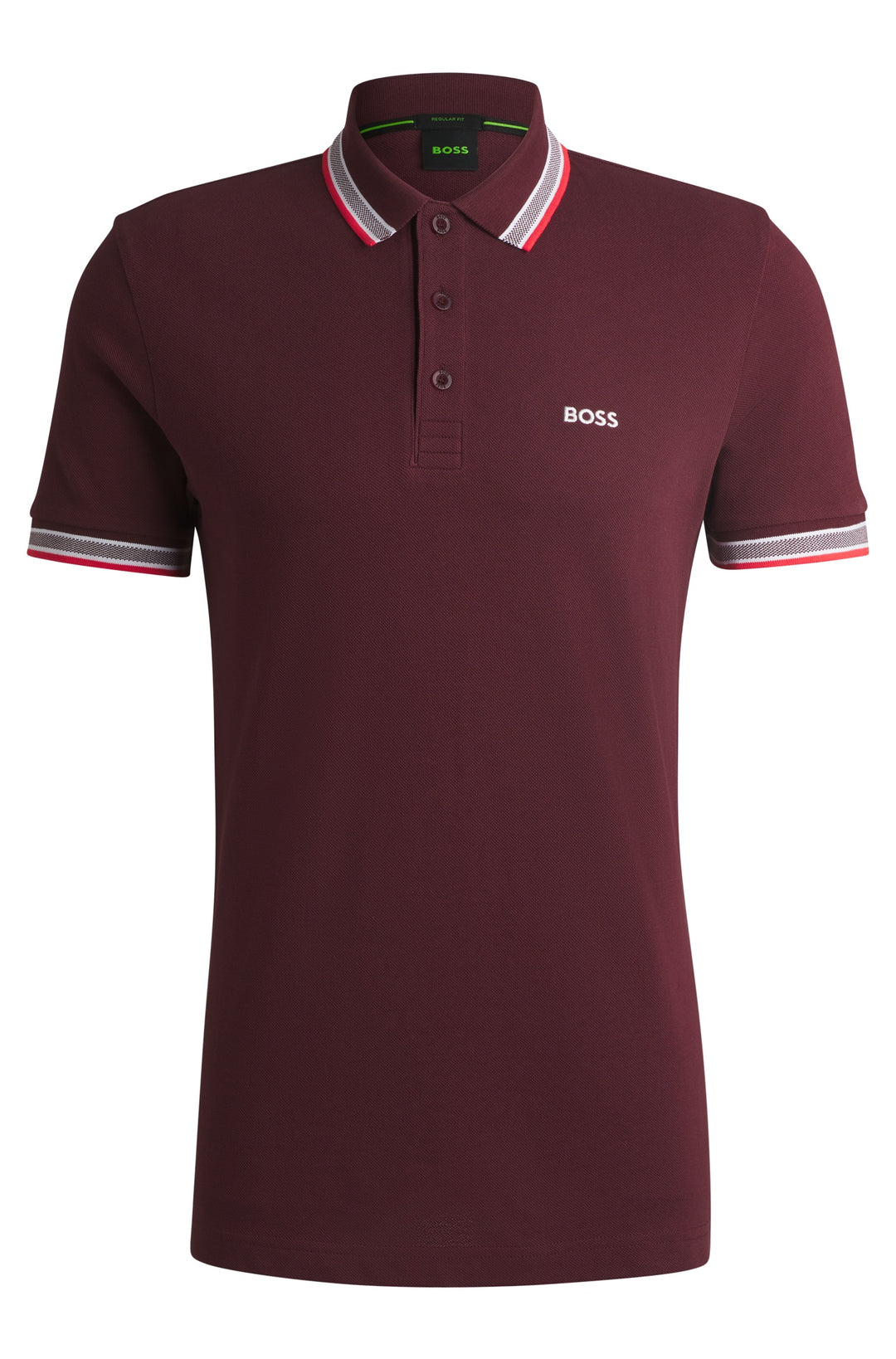 BOSS Regular Fit Polos in cotton - PADDY 10241663 01-50469055- Concorde Fashion#color_red-614