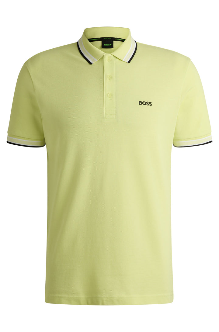BOSS Regular Fit Polos in cotton - PADDY 10241663 01-50469055- Concorde Fashion#color_yellow-723